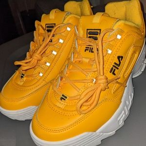 Women's Yellow Fila Shoes